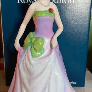 Royal Doulton Figurine with Purple and Green Accents